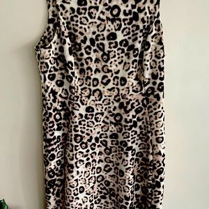 Calvin Klein leopard print dress.  Sleeveless, Size 12. pre-owned